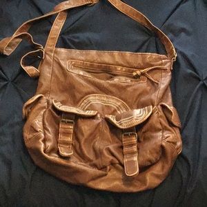 Brown leather bag